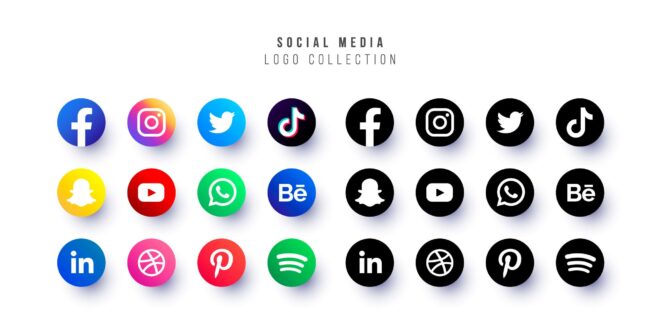 social media icons list